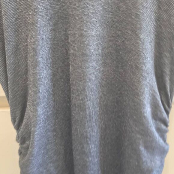 Michael Stars Shimmer charcoal grey knit ruched midi dress, NWOT, M - Picture 6 of 6